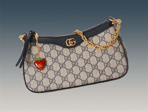 gucci strawberry bag charm|gucci ophidia bag.